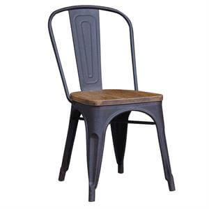 Monarch I Metal Chair Wood Seat